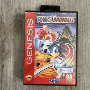 Sonic Spinball Sega Genesis 1993 Authentic Game Cartridge CIB Complete Tested